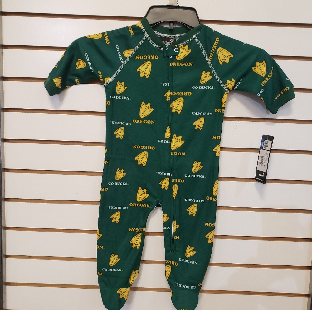 Infant Gen2 green college Oregon ducks  onesie NWT